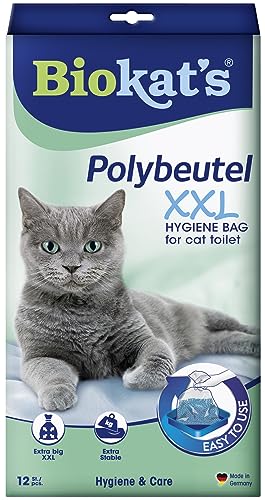 Biokat's Polybeutel XXL - Beutel zur Auslage in der Katzentoilette für hygienischen Wechsel der Katzenstreu - 1 Packung (1 x 12 Beutel) von Biokat's