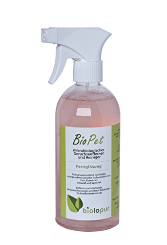 BioPet Biolopur Geruchsneutralisierer | Geruchsentferner - Spray | Reinigungsmittel Urin, Haustier etc. | 500ml Fertigspray von Biolopur