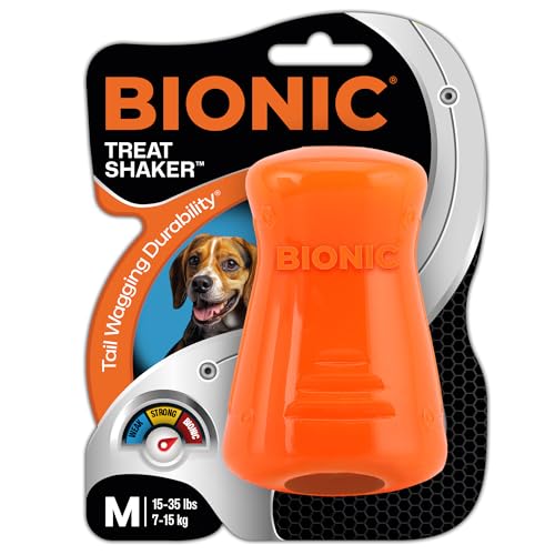 BIONIC Treat Shaker Hundespielzeug, mittelgroß – Interaktives Hunde-Kauspielzeug, das den härtesten Kauern standhält, für Hunde zwischen 6.8-15.9 kg (7-15.9 kg) von Bionic