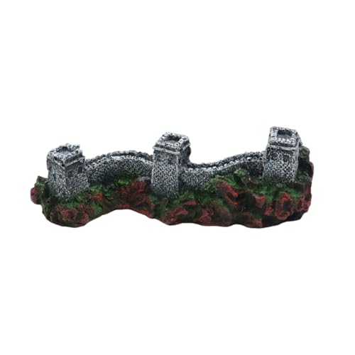 Biookhm Great Wall Miniatur Aquarien Ornamente Harze Aquarien Versteck Dekoration Verbessert Die Unterwasserumgebung von Biookhm