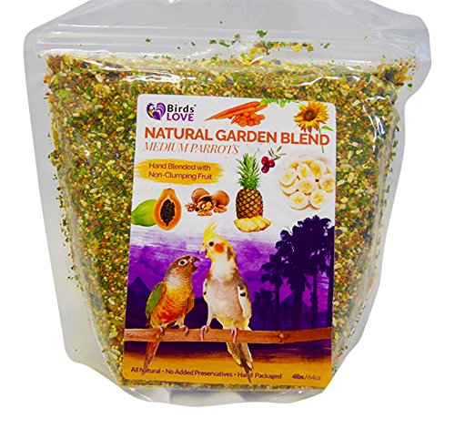 Birds LOVE All Natural Garden Blend Bird Food for Lovebirds, Parakeets, Cockatiels, Conures, Quakers, Cockatoos, Macaws and All Sized Birds von Birds LOVE