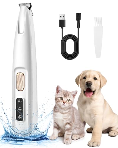 Birshe Scher Maschine Hunde,Leise Schermaschine Hunde Scher Maschine Hunde Haarschneidemaschine Trimmer für Haustiere Mit LED-Licht Geräuscharmer Trimmer für die Tierpflege Leise Hundescher Maschine von Birshe