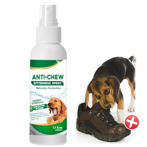 Bitter Dog Spray, Anti Chew Spray für Hunde No Chew Spray für Hunde Stop Kauen Beißen Lecken Möbel & Vorhang Hundeverhalten Trainingsspray für Innen & Außen von Birsppy