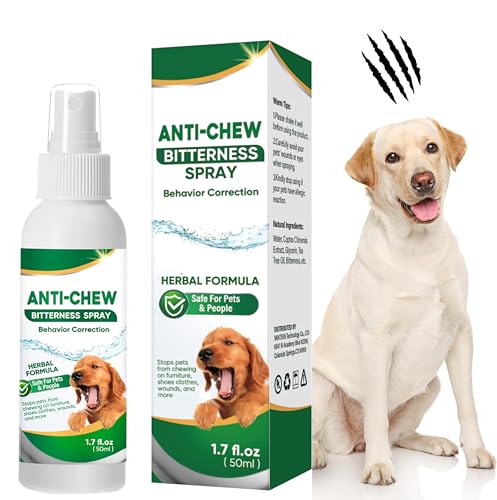 Bitter Dog Spray, Faktenwirkendes Anti Kauen Spray für Hunde Stop Kauen Beißen Lecken Möbel & Vorhang Kein Kauspray für Hundeverhaltenstraining, Indoor & Outdoor von Birsppy