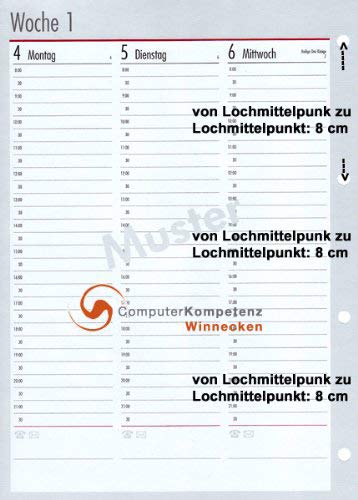 bsb Timerplaner A4 Kalendarium 2023 1Woche auf 2 Seiten 4-fach Lochung Kalender 2023 von Birsppy