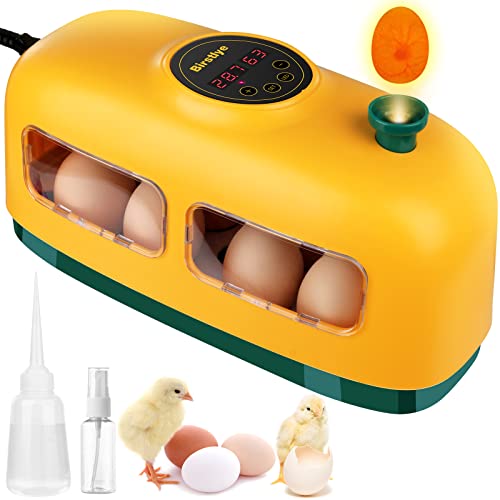 Eierbrutkasten zum Schlüpfen von Küken, 8 Eier Geflügel Hatcher, Cute Little Train Shape Egg Inkubator mit Luftfeuchtigkeit Temperaturregelung für Hühner Enten Gans Wachtel Vögel (Gelb) von Birstlye