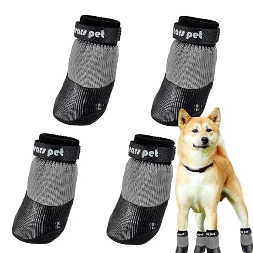 Birtern Wasserdichte Welpenstiefel | Wiederverwendbare Pfotenstiefel | Tragbare Schneehund-Fußabdeckungen für drinnen, Walking, Laufen, Camping von Birtern