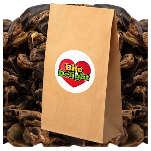 Bite & Delight 10kg Johannisbrot Geschnitten Leckere Snack für Pferde Kaninchen Leckerlies Kleintierfutter ohne Zusätze Grob Geschrotet von Bite & Delight