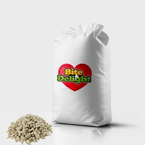 Bite & Delight 25 kg Sonnenblumenkerne Geschält Vogelfutter Wildvögel Ganzjährig Sommer Winter Vogelfutter Wildvogelfutter ohne Schale Sunflower Seeds von Bite & Delight