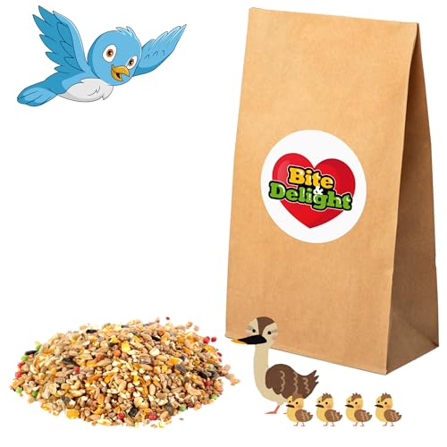 Bite & Delight Futter für Wildvögel - Wildvogelfutter für kalte Tage - mit Höherem Fettgehalt - Enthält Wichtige Nährstoffe - für den Winter auch Ganzjährig - ohne Zusatz von Zucker - 10 kg von Bite & Delight