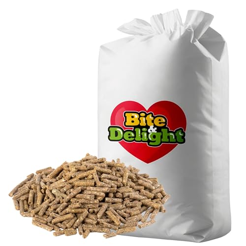 Bite & Delight Kaninchenfutterpellets - Alleinfuttermittel für Hasen, Kaninchen und Zwergkaninchen - Komplettfutter ohne Zuckerzusatz - Universelles Futter mit Mineralstoffen, Vitaminen - 10 kg von Bite & Delight