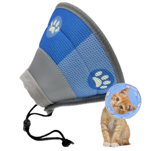 Bitong Cat Cone Recovery Collar - Adjustable Wundheilung Neck Cover | Soft Breathable Cat Neck Cone, Protective Collar, Cat Recovery Collar for Kittens and Puppy von Bitong