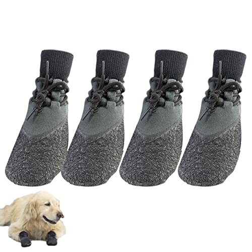 Grip-Socken für Hunde, 2 Paar rutschfeste Hundesocken mit verstellbaren Trägern, Hundeschühchen zum Verhindern des Leckens für Hartholzböden, Socken für Hündchen, ältere Hunde von Bitong