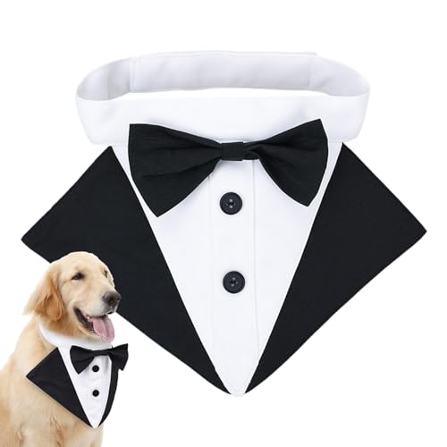 Hunde-Halsband mit Fliege,Hunde-Halsband - Fliege Hochzeit Bandana Halsband Hundehalstücher - Luxuriöses -Hundegeschirr, bequemes Bandana-Halsband für formelle Hundekostüme, Verlobung, Geburtstag von Bitong