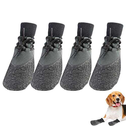 Hundeschuhe - Wasserdichter Pfotenschutz mit verstellbaren Trägern - Elastische Traktionskontrolle für den Innenbereich auf Hartholzböden, Pfotenschutz für Hündchen von Bitong