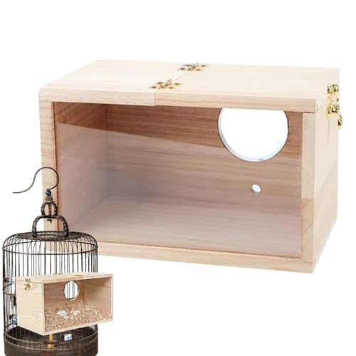 Papageien-Zuchtbox aus Holz, Vogel-Zuchtbox | Vogelnest-Zuchtbox - Papageien-Zuchtbox aus Holz, Vogelnisthaus, Sittich-Zuchtbox für Papageien, Sittiche, Wellensittiche von Bitong