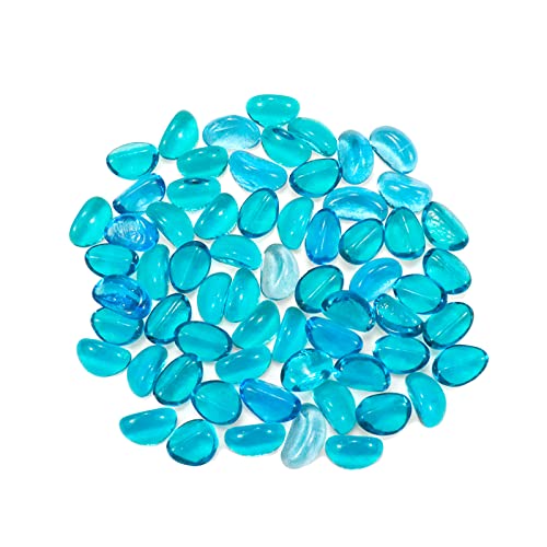 Bitray Glasstein für Aquarien, transparent, Blau, 0,5 kg von Bitray