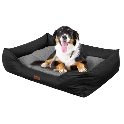 Bjird Hundebett - Hundekorb für kleine mittelgroße & große Hunde - Bequemes Haustierbett - Hundekissen - Hundesofa - wasserabweisend - Größe: L - 92x73 cm von Bjird