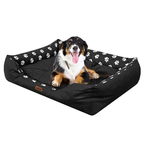 Bjird Hundebett - Hundekorb für kleine mittelgroße & große Hunde - Bequemes Haustierbett - Hundekissen - Hundesofa - wasserabweisend - Größe: M - 84x65 cm von Bjird