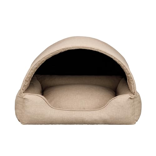 Bjird Hundebett & Hundehütte in einem - Hundehaus mit Dach für kleine und mittelgroße Hunde - Hundehöhle - Hundebox - Hundesofa - Bezug abnehmbar & waschbar - stabiles Hundekorb - 82x58 cm von Bjird