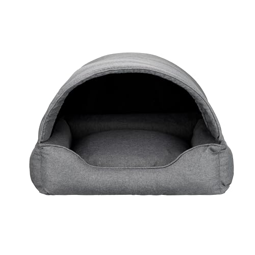 Bjird Hundebett & Hundehütte in einem - Hundehaus mit Dach für kleine und mittelgroße Hunde - Hundehöhle - Hundebox - Hundesofa - Bezug abnehmbar & waschbar - stabiles Hundekorb - 82x58 cm von Bjird