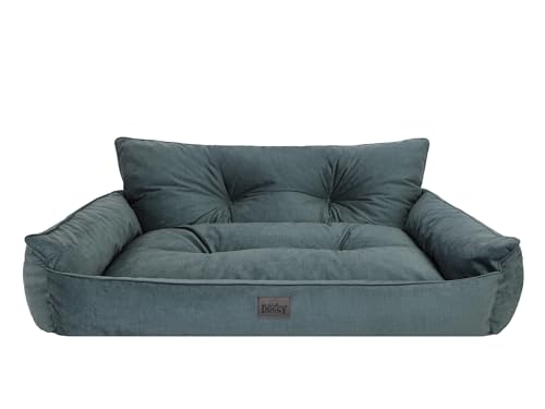 Bjird Hundebett - Hundekorb für kleine mittelgroße & große Hunde - Hundekissen - Hundesofa - EInfach zu reinigen - Joker Gesteppt - Größe: L: 106 x 80 cm - Grün Fancy von Bjird