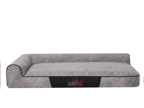 Bjird Hundebett - Hundekorb für kleine, mittelgroße & große Hunde - Hundekissen - Hundesofa - Bezug abnehmbar und waschbar - Best - Größe: 100 x 66 x 18 cm - Asche von Bjird