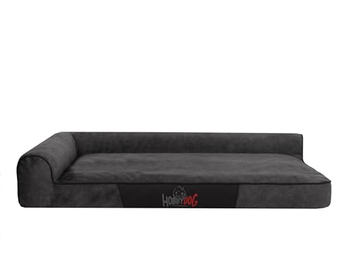 Bjird Hundebett - Hundekorb für kleine mittelgroße & große Hunde - Hundekissen - Hundesofa - Bezug abnehmbar und waschbar - Best - Größe: 100 x 66 x 18 cm [Größe: M] - Schwarz von Bjird