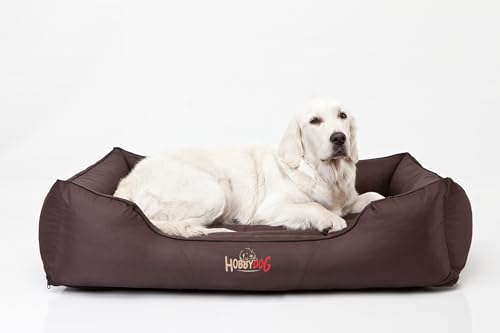 Bjird Hundebett - Hundekorb für kleine mittelgroße & große Hunde - Hundekissen - Hundesofa - Bezug abnehmbar und waschbar - Comfort - Größe: S - Dunkelbraun von Bjird