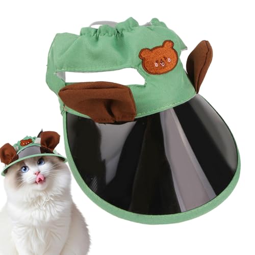 Bkljkf Hund Sonnenschutzhut, Sonnenhut für Hunde | Welpensportkappen - Pet Sun Protection Caps Verstellbare Reise Sport Hat Visor Sunbonnet Outfit für kleine Welpen von Bkljkf