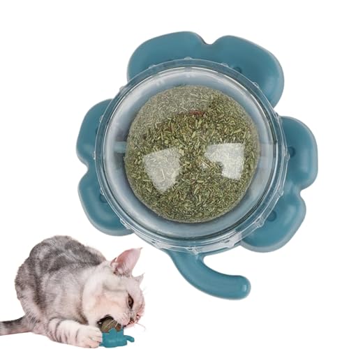 Bkljkf Interaktiver Katzenspielzeug -Katzenminzenkugel, Katzenfischkugel für Katzen - Leckable Kätzchenzähne Reinigung Spielzeug - Haustierkatze lecken Katzenminzenkugel für Zuhause, Stuhlbeine, von Bkljkf