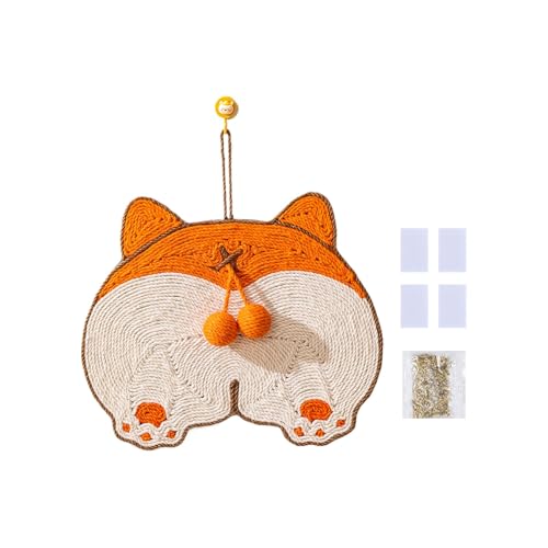 Bkljkf Katzenkratzmatte, Katzenkratzer -Pad,Hangable Cat Paw Schleifmatte Anti-Kratzer Teppich | Pet Sisal Matte Kratzer für Schlafzimmer, Eingang, Tür, Wohnzimmer von Bkljkf