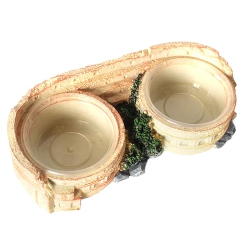 Bkljkf Reptile Food Feeder Bowl, Reptile Water Bowl | Harzwasserschale für - Reptilienfutterdiere für n, Chamäleons, Baumfrösche und kleine Haustiere von Bkljkf