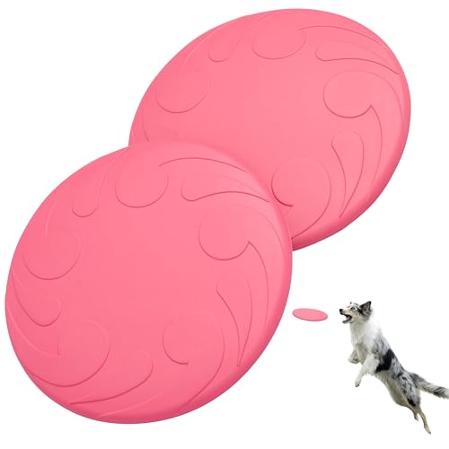 Black Rhino Frisbee Hundespielzeug, Gelb und Grün, 100% Gummi, langlebig, für Hundespielzeug, 18 cm Durchmesser, 2 Stück von Black Rhino