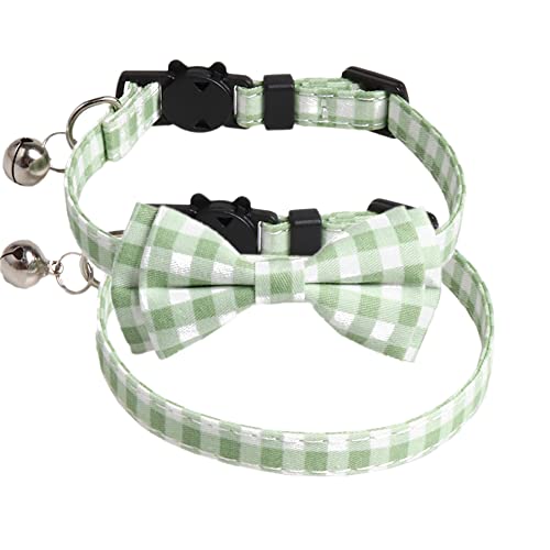 2 St點k Haustier Halsband,Verstellbare Katzenhalsband,Hunde Halsband mit Gl鯿kchen und K鋞zchenform Schnalle,Hundehalsband,Halsband Hund,Katzenhalsb鋘der,f黵 Welpen K鋞zchen,1 x 28 cm,Gr黱e Serie von Blausky