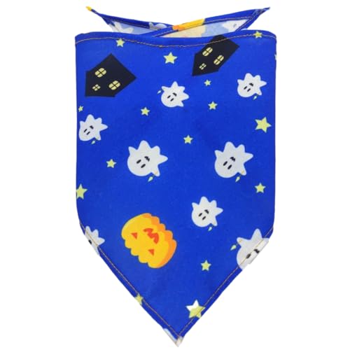 2 Stück Hunde Bandana,Farbe Hund Kopftücher,Halsdreiecke,PET Dog Bandana,Halloween Hundehalstuch,Dreieckstuch,Hundehalstücher,für Kleine Mittel Große Hunde und Katzen,Farbe 10,L,65x43x43cm von Blausky