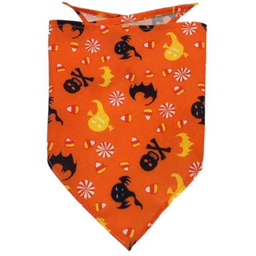 2 Stück Hunde Bandana,Farbe Hund Kopftücher,Halsdreiecke,PET Dog Bandana,Halloween Hundehalstuch,Dreieckstuch,Hundehalstücher,für Kleine Mittel Große Hunde und Katzen,Farbe15,S,40x30x30cm von Blausky