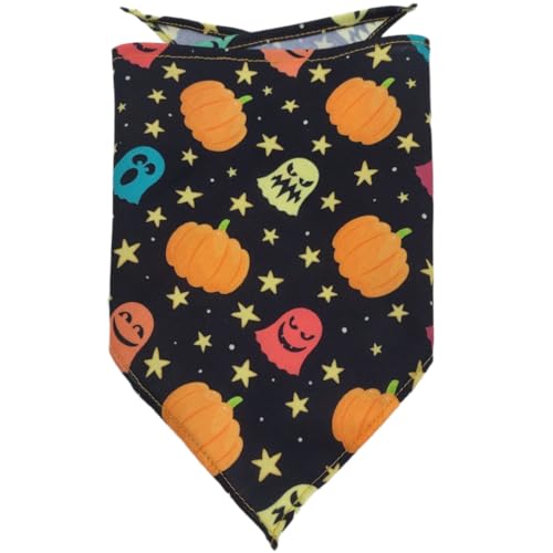 2 Stück Hunde Bandana,Farbe Hund Kopftücher,Halsdreiecke,PET Dog Bandana,Halloween Hundehalstuch,Dreieckstuch,Hundehalstücher,für Kleine Mittel Große Hunde und Katzen,Farbe19,L,65x43x43cm von Blausky