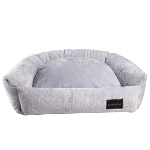 Stilvolles Haustiermatte Haustiersofa gemütliches waschbares mit Hoher Rand warme weiche Bequeme rutschfeste Unterseite Weiches Hundebett Hoher Dichte Schaumstoff für Kleinen Hunde/Katze/Hasen von Blissbuilt