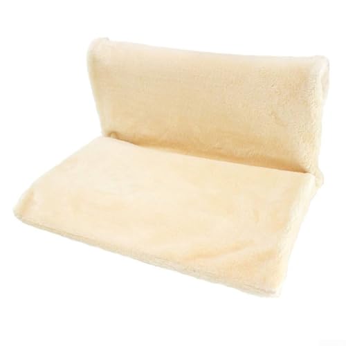 BlissfulAbode Warmes Hängebett für Katzen, faltbare Heizkörperwiege mit weichem Plüschbezug, für kleine Haustiere (Beige) von BlissfulAbode