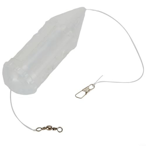 Futterspender für Maden zum Karpfenangeln, transparente Kappe, Schwimm-Futterspender, geeignet für verschiedene Köder (35 x 108 mm) von BlissfulAbode