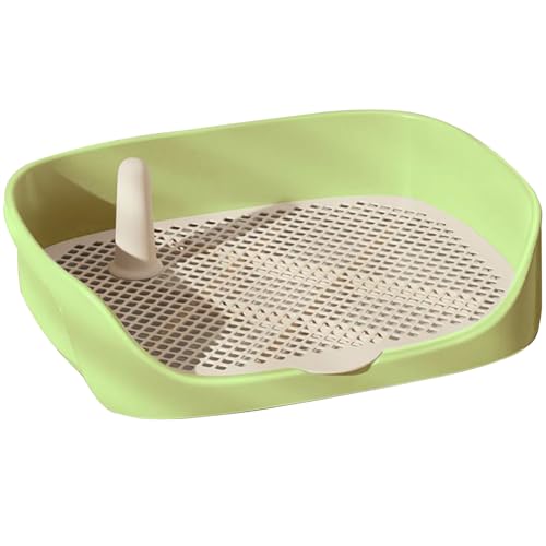 Hundeköpfchen -Tablett Toilette 15.8x11.8in Doggy Badezimmer Hundedrüsenbox Abnehmbares sicheres Plastikhund -Toiletten -Training Waschbar Innenhunde Töpfchen für kleine Hunde und Welpen Grün von Blogiiup