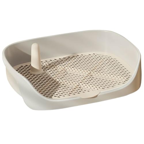 Blogiiup Hundetoilettenschale 15.8x11.8x4.3 in Abnehmbarer sicherer Plastikhund -Toiletten -Training waschbarer Hunde Töpfchen für kleine Hunde und Welpen, Innenhundtöpfchen, Weiß von Blogiiup