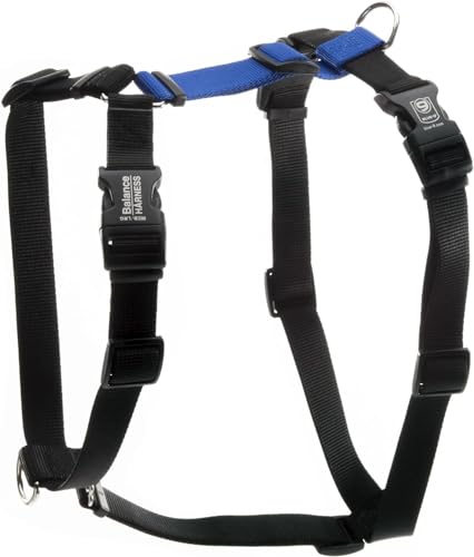 Blue-9 Balance-Geschirr mit Schnalle, vollständig anpassbar, kein Ziehen, ideal für Hundetraining und Gehorsam, hergestellt in den USA, Blau, Größe M/L von Blue-9