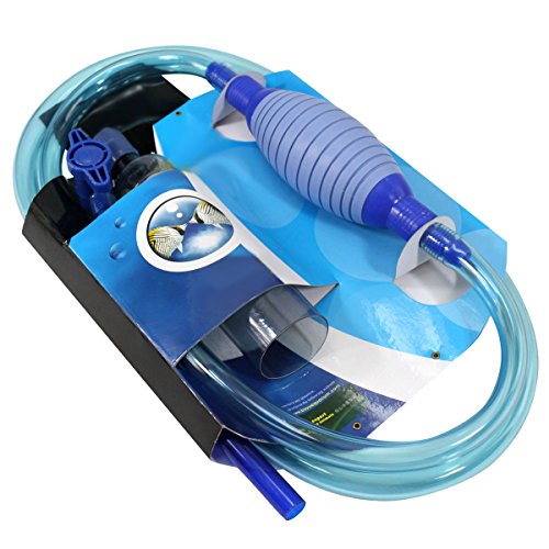 Blue BD Aquarium Reiniger, Siphon und Reiniger für Aquarium und Fischtank Wasserwechsler Wasserfilter Syphon Gravel Cleaner von SUPTMAX