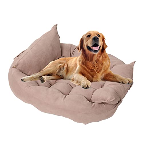 Hundebett, Faltbare Hundematte Multifunktion Haustier Sofa Weich Schlaf Katzenbett Hundehütte Atmungsaktives Kissen für Katzen Kleine Mittlere Große Hunde (S, Nordic Pink) von Blue Dream Island