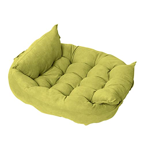 Hundebett, Faltbare Hundematte Multifunktion Haustier Sofa Weich Schlafen Katzenbett Hundehütte Atmungsaktives Kissen für Katzen Kleine Mittlere Große Hunde (M, Grün) von Blue Dream Island