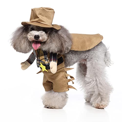 Blue Fish Hundekleidung Halloween-Kostüme | Halloween Hunde Cosplay Kleidung | Panda und Cowboy verkleiden Haustiere Kostüme für Halloween, Weihnachten, Erntedankfest von Blue Fish