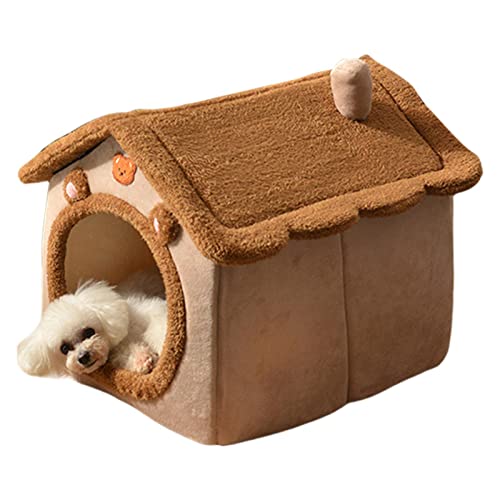 Blue Fish Indoor-Hundehütte | Niedliches Katzenbett - Hundehütte Indoor mit abnehmbarem Kissen, superweiches Bett für Indoor-Katzen oder kleine Hunde, Welpen, Kätzchen, Kaninchen von Blue Fish