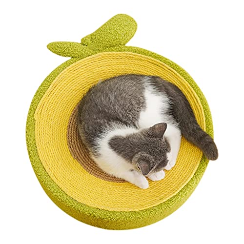 Blue Fish Katzen-Kratzunterlagen, Katzenkratzer mit niedlicher Avocado-Form, Katzenbett aus Karton, Katzenkratzer-Loungebett zum Schutz von Möbeln, Schärfen von Katzenkrallen von Blue Fish